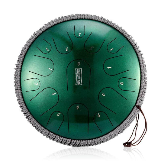 Lighteme Pearl Paint Titanium Steel Tongue Drum C Major (D Major Can Be Customized) 13 Inch 15 Note Percussion Instrument For Yoga Meditation