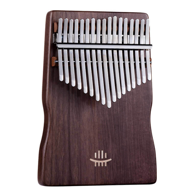 Lighteme 17 Key Flat Board Kalimba Thumb Piano, Walnut S-Plate Single Board C Tone Kalimba Instrument