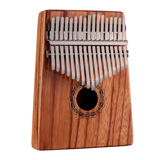 Lighteme 17 Key Hollow Kalimba Thumb Piano, Gabonese Rosewood Guibourtia Box Resonace Single Board Trepanning C Tone Kalimba Instrument
