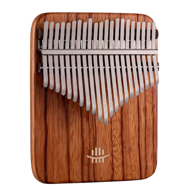 Lighteme 21 Key Flat Board Kalimba Thumb Piano, Gabonese Rosewood Single Board Arc Chamfering C Tone Kalimba Instrument