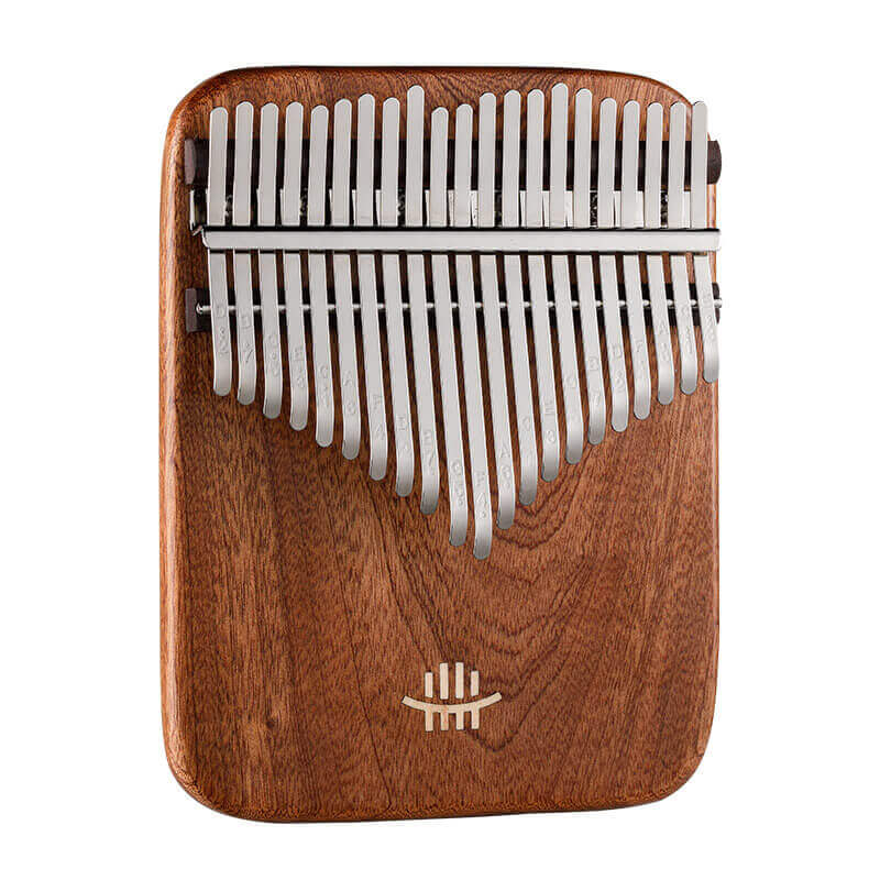 Lighteme 21 Key Flat Board Kalimba Thumb Piano, Yellow Sandalwood Single Board Arc Chamfering C Tone Kalimba Instrument