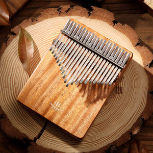 Lighteme 21 Key Hollow Kalimba Thumb Piano, Box Resonace Walnut Wood Kalimba Instrument Trepanning C Tone With a Hole at The Bottom