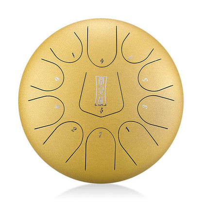 Lighteme 2022 New 10 Inch 11 Note D Major Alloy Steel Tongue Drum - 10 Inches / 11 Notes