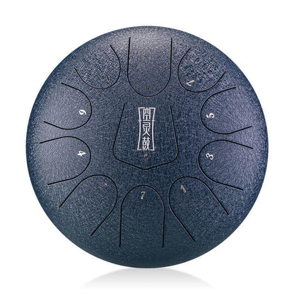 Lighteme Alloy Steel Tongue Drum 11 Tone C Key Triangle Style - 12 Inches / 11 Notes