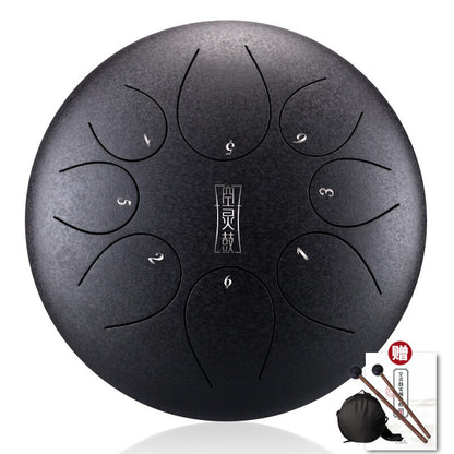 Lighteme Alloy Steel Tongue Drum 8 Tone C5 Key Round Tongue - 6 Inches / 8 Notes