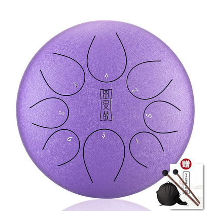 Lighteme Alloy Steel Tongue Drum 8 Tone F Key Round Tongue For Children - 8 Inches / 8 Notes