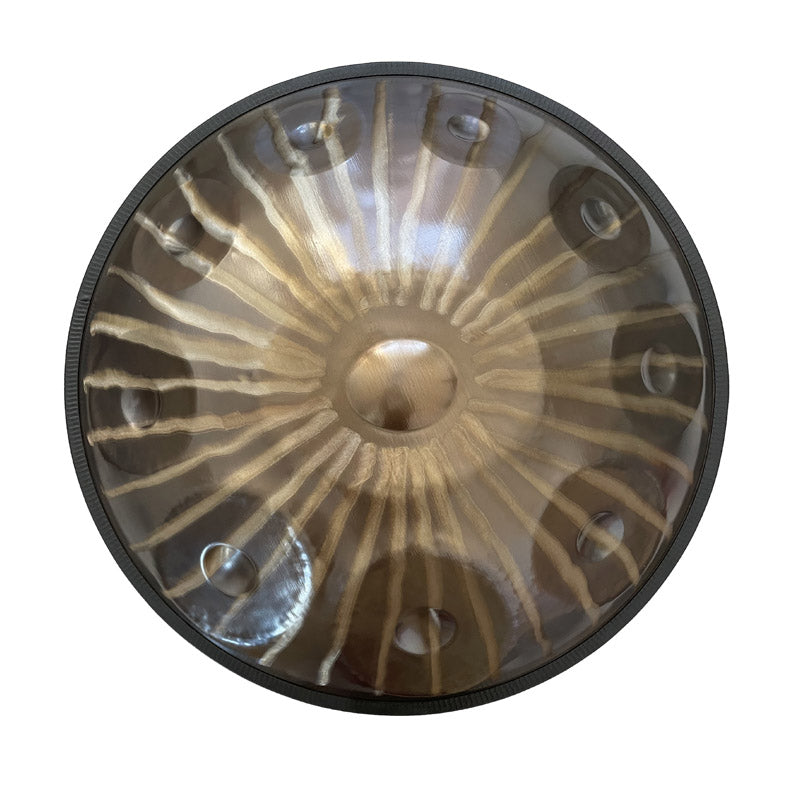 Lighteme Sun God 22 Inch 9/10/12 Notes High-end Stainless Steel Handpan Drum, Kurd / Celtic D Minor, Available in 432 Hz and 440 Hz -  Severe Quenching Heat Treatment