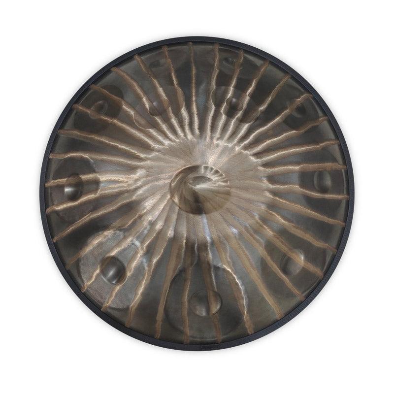 HLURU Sun God 22 Inch 9/10/12 Notes High-end Stainless Steel Handpan Drum, Kurd / Celtic D Minor, Available in 432 Hz and 440 Hz - Severe Quenching Heat Treatment - HLURU