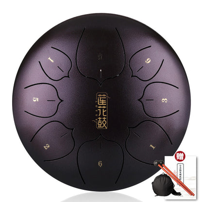 Lighteme Huashu Upgrade Lotus Carbon Steel Tongue Drum 10'' 8 Tone C Key - 10 Inches / 8 Notes (18 colors)