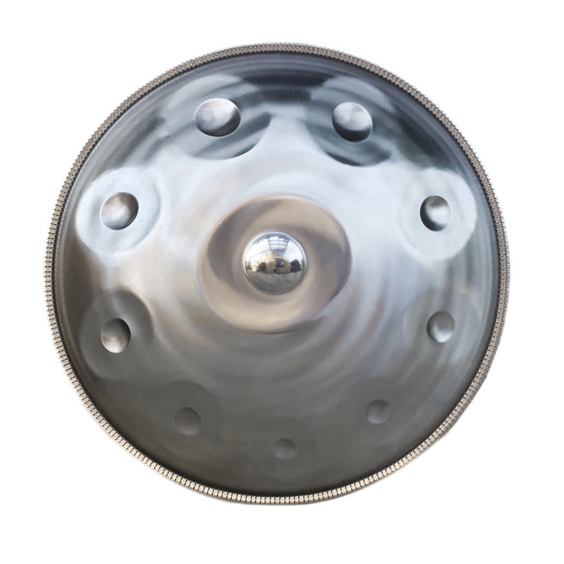 Lighteme Customized Mountain Rain Stainless Steel Handpan Drum, Kurd Scale D Minor, Available in 432 Hz and 440 Hz, High-end 22 Inch 10 Notes Percussion Instrument