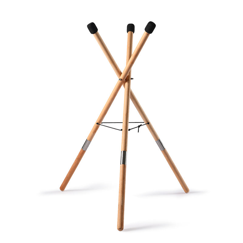 Lighteme Steel Tongue Drum Bracket, Steel Drum Handpan Stand, Solid Beech Wood Tripod Structure Tank Drum Holder, Ideal for 10 to 22 Inch Percussion Instrument