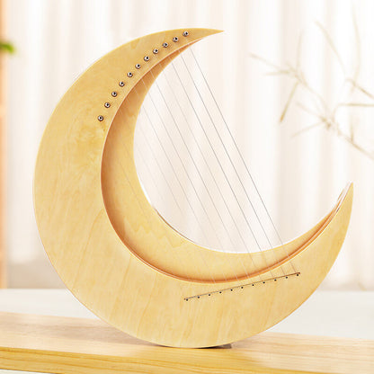 Forme de lune 8/11/15 cordes C/G ton érable + orme lyre harpe pour enfants et adultes 