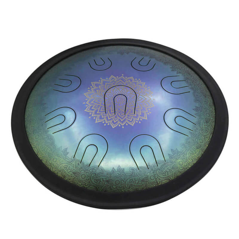 Lighteme 14/16/18 In 9/10/11 X 2 Notes Flower Titanium Alloy Steel UU Tongue Drums in 432 440 Hz - Celtic Scale, Aeolian Scale, Arab Mode, Chinese Mode, Japanese Mode