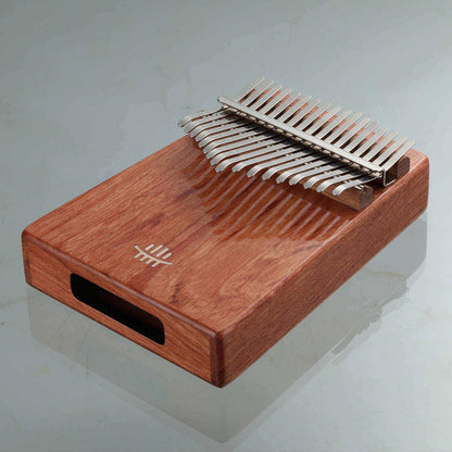 Lighteme 17 Key Hollow Kalimba Thumb Piano, Zambian RoseWood Guibourtia Box Resonace Single Board Trepanning C Tone Kalimba Instrument