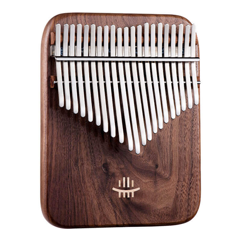 Lighteme 21 Key Flat Board Kalimba Thumb Piano, American Black Walnut Rounded Single Board C Tone Kalimba Instrument