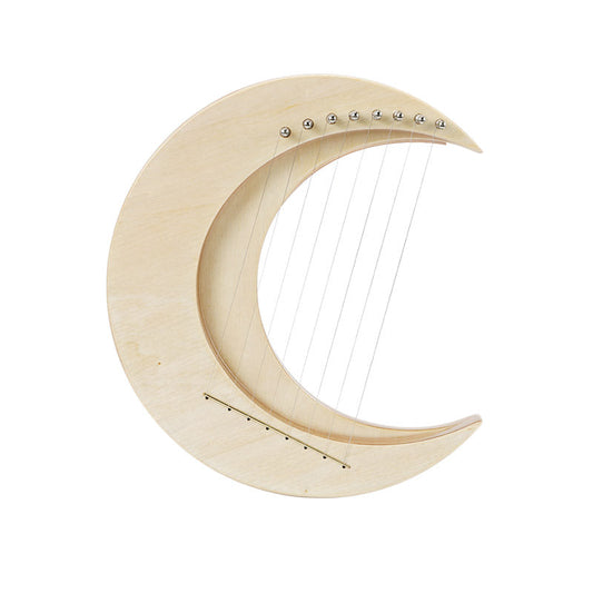 Lighteme Moon Shape 8/11/15 Strings C/G Tone Maple + Elm Lyre Harp For Kids & Adults