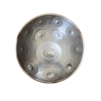 Lighteme Sanskrit C Major 22 Inch 9/10/12 Notes Stainless Steel / Nitride Steel Handpan Drum, Available in 432 Hz & 440 Hz