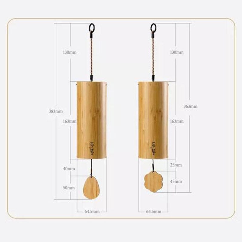 Lighteme 8-Noten-Windspiel aus Bambus für drinnen und draußen | Staffelreihe 