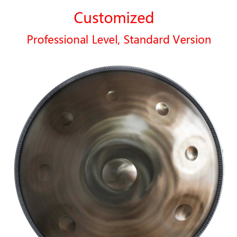 Lighteme Customized C#3 Master Version / Standard Version High-end Stainless Steel Handpan Drum, Available in 432 Hz and 440 Hz, 22 Inch 9/10/11/15/17 Notes Professional Performances Percussion Instrument