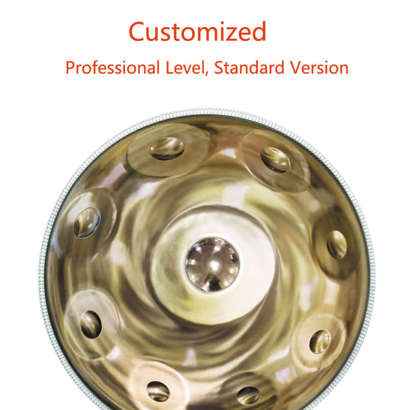 Lighteme Customized E3 Master Version / Standard Version High-end Stainless Steel Handpan Drum, Available in 432 Hz and 440 Hz, 22 Inch 9/10/11/13 Notes Professional Performances Percussion Instrument