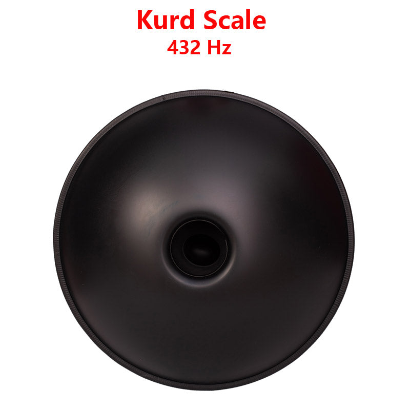 Handpan Drum 22 Inch 12 Notes Kurd / Celtic Scale, D Minor / C Major Nitride Steel Percussion Instrument, Available in 432 Hz and 440 Hz