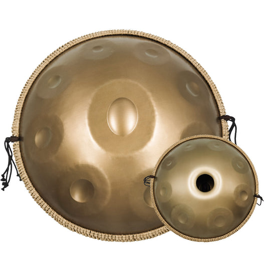 Lighteme STL Handpan Drum Performer 22 Inches 17 Notes D Minor Kurd Scale Hangdrum