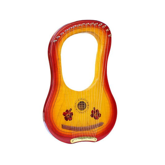gecko 15 strings lyre harp g key - curly maple & mahogany core wooden 15 string (g key) / curly maple / gk-15m