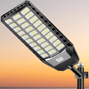 Lighteme 3000W Solar Street Light. 180000 Lumens Dusk to Dawn Street Lights Solar Powered Motion Sensor