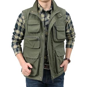 Lighteme Men's Classic Utility Cargo Vest