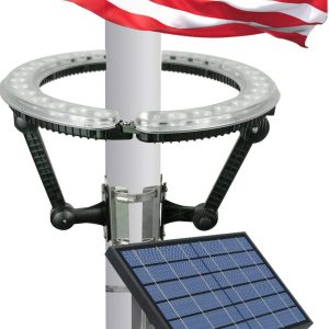 Lighteme Flagpole Solar Light 4640 Lumen 12000mAh Rechargeable Battery Flag Pole Light Solar Powered