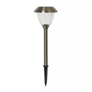 Lighteme 10-Pack Solar Pathway LED Lights Outdoor-Stainless Steel 15 Lumen ( Silver )