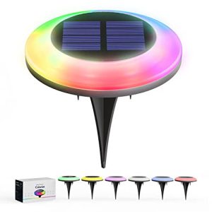 (6 Pack) Lighteme Colorize Solar Lights Color Change Ring Lights In-Ground