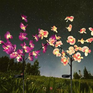 Lighteme 2 Pack Solar Orchid Flower Lights -40 Flowers