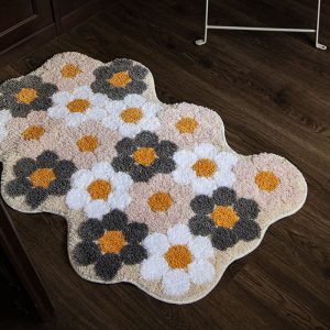 Lighteme Colored Flower Decoration Rug