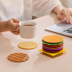 Lighteme Creative Hamburger Shape Coaster Set