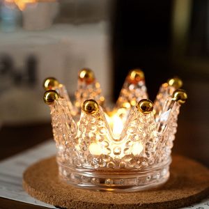 Lighteme Crown Glass Candle Holder