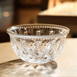 Lighteme Embossed Glass Bowl