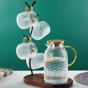 Lighteme Embossed Glass kettle Set