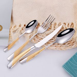 Lighteme Light Luxury Gold Tableware 4pcs Set