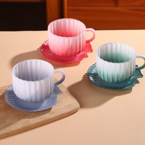 Lighteme Gradient Glass Cup and Saucer