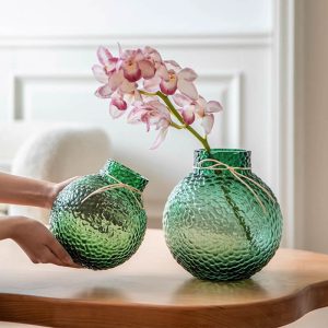 Lighteme Green Ice Pattern Ball Vase