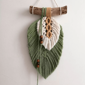 Lighteme Hand Woven Colored Feather Wall Hanging