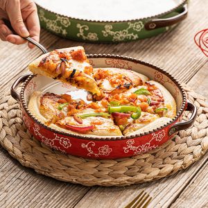 Lighteme Handpainted Cherry Blossom Ceramic Baking Pan