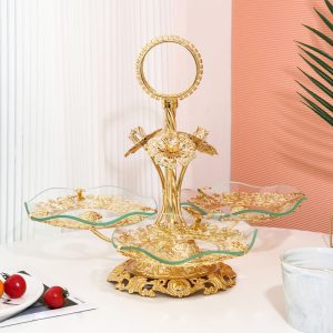Lighteme Light Luxury Gold-Plated Dessert Stand