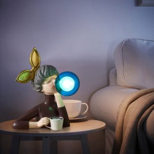Lighteme Colorful Elegant Girls Resin Table Lamp