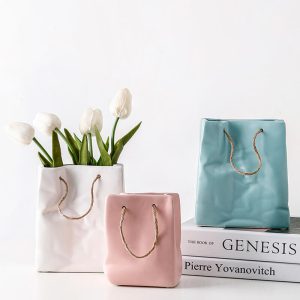 Lighteme Paper Bag Ceramic Vases