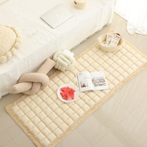 Lighteme Pleated Macrame Grid Rug