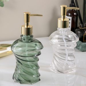 Lighteme Spiral Glass Soap Dispenser