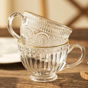 Lighteme Vintage Embossed Glass Cup