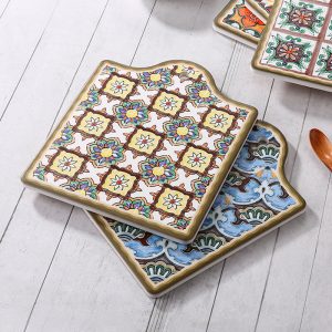 Lighteme Vintage Print Ceramic Placemats